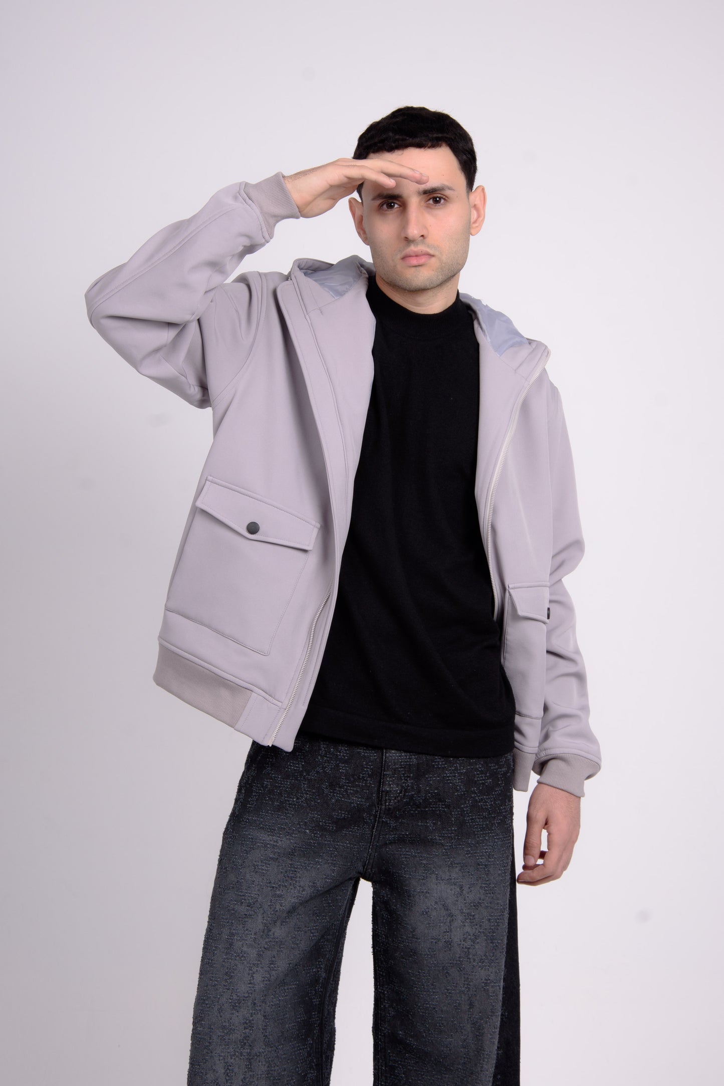 Silver Urban Faux Jacket