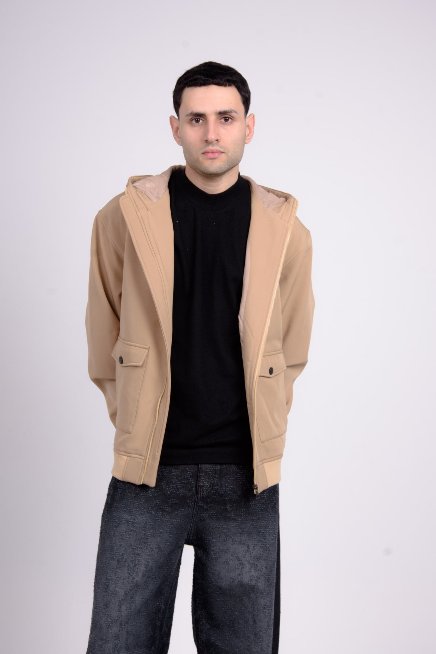 Beige Urban Faux Jacket