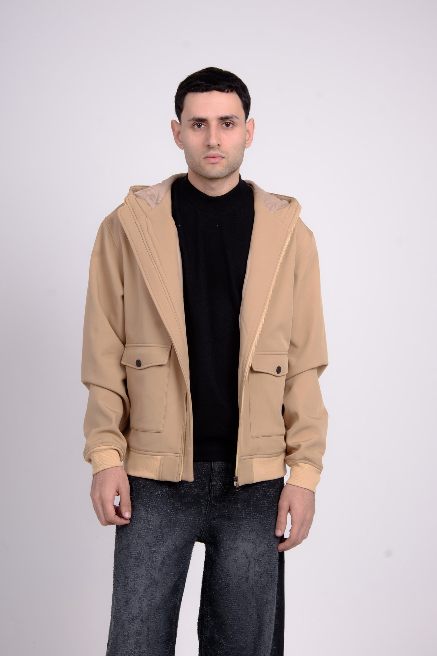 Beige Urban Faux Jacket